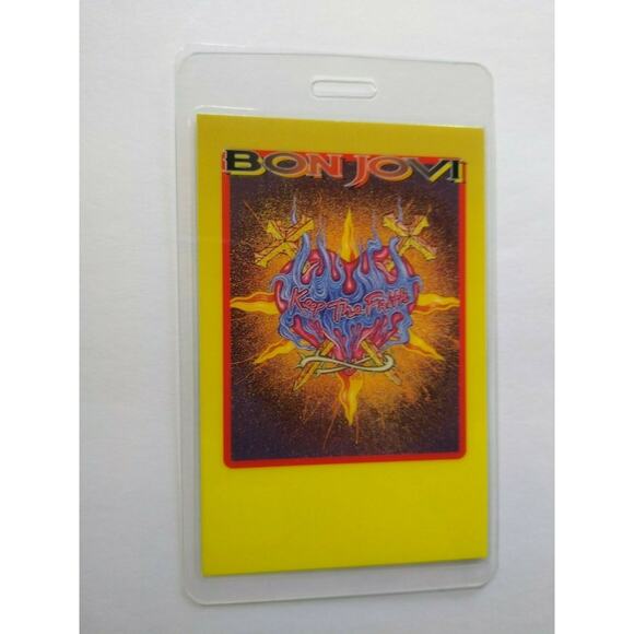 Bon Jovi Keep The Faith Backstage Pass Original 1993 Rock Concert Tour Heart - Picture 4 of 5